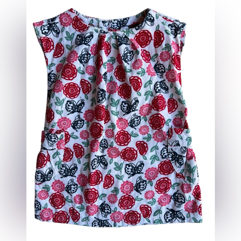 Tea Collection 6-12mo Infant Micro Corduroy Butterflies Floral Shift Soft Dress